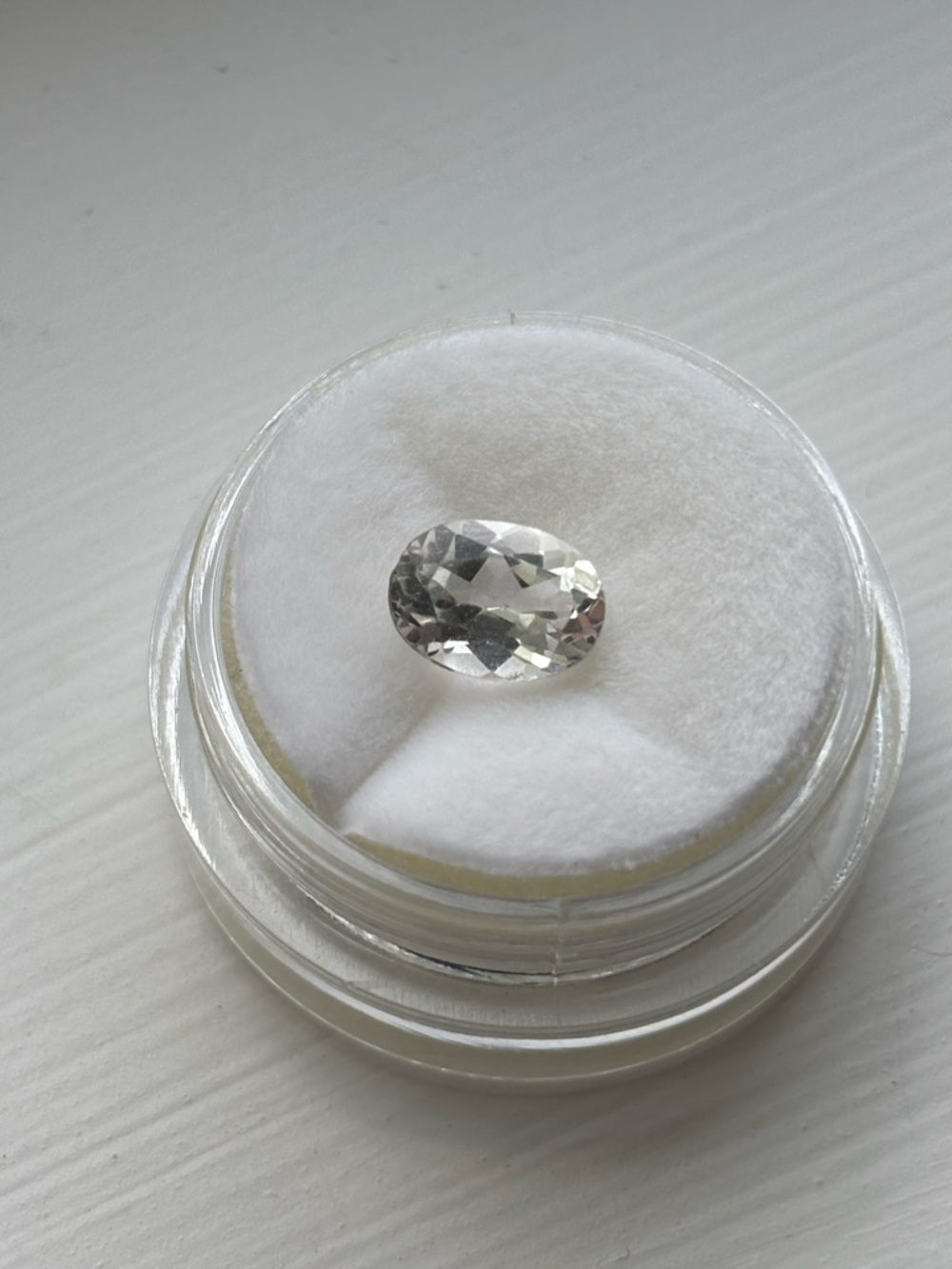 8x6mm White Topaz Gemstone – Oval Faceted Colorless Loose Stone, Bridal